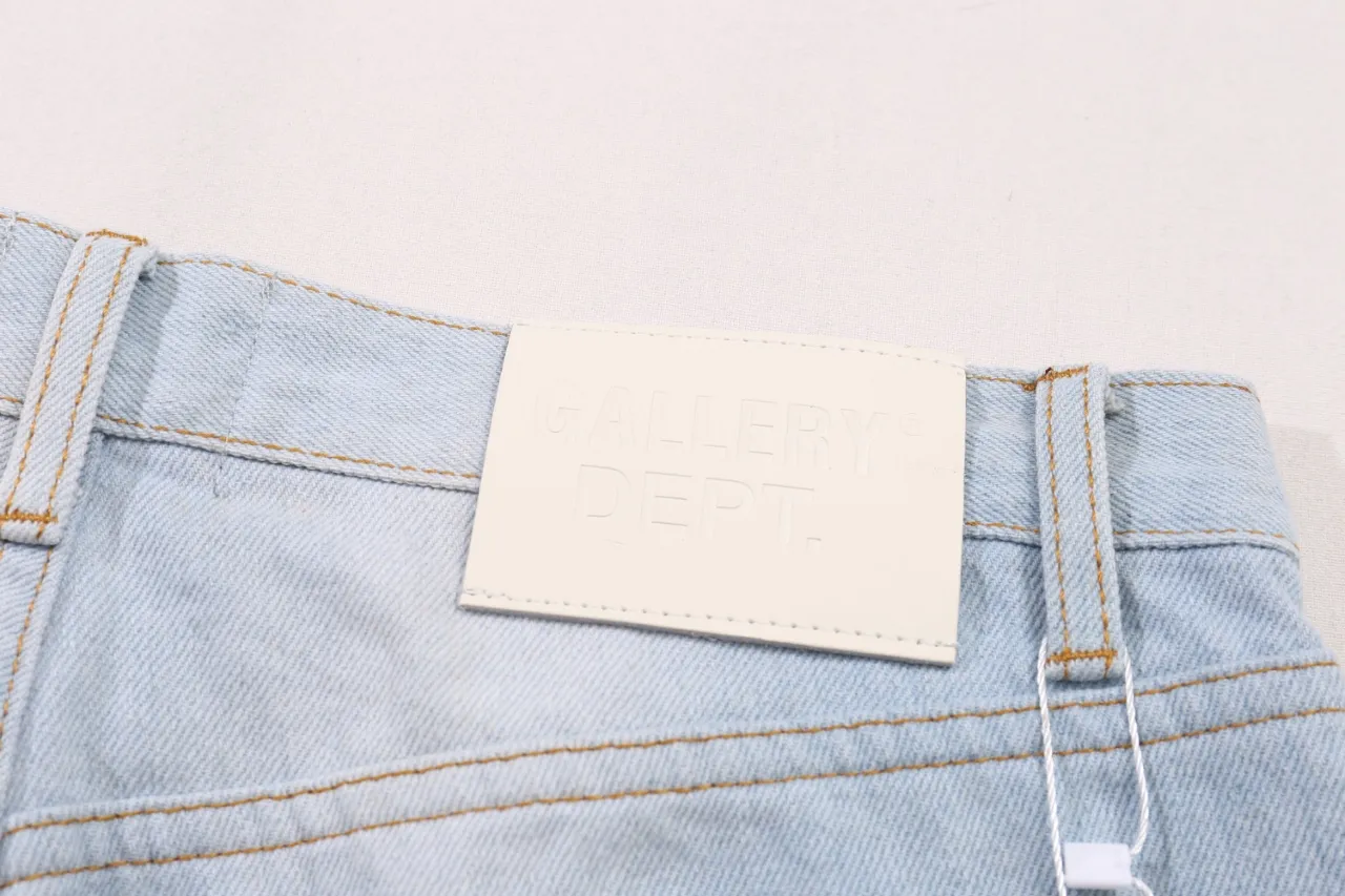 658#Gallery Dept New Mandarin Duck washed blue bootcut jeans blue spliced ​​denim trousers beautiful trendy trousers casual versatile trousers blue S~XL P250